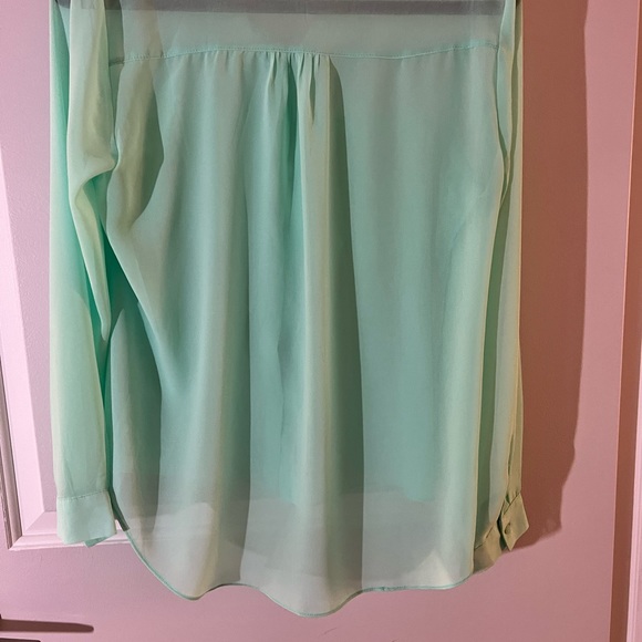 Lime Blue Blouse- Large- Mint colour - Picture 3 of 4